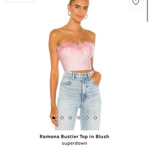 Superdown Ramona Bustier top in blush